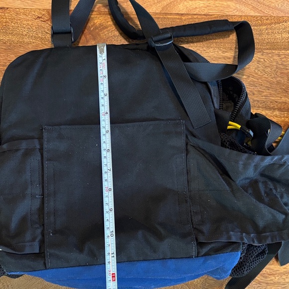 Men's Black and Blue Backpack with Yellow Accents - Picture 12 of 12